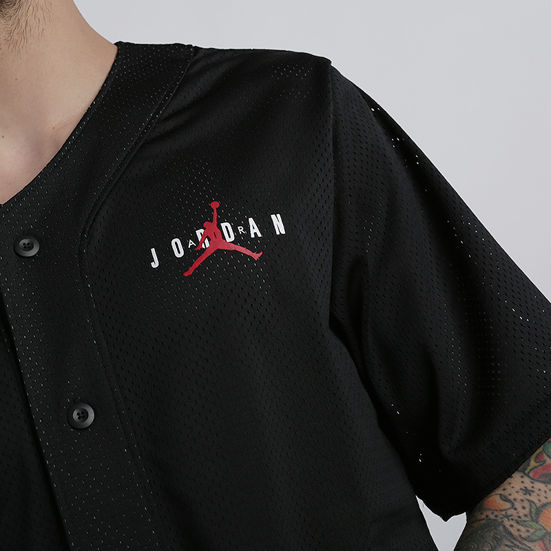 мужская черная футболка Jordan Jumpman Air Mesh Top AO0448-010 - цена, описание, фото 3